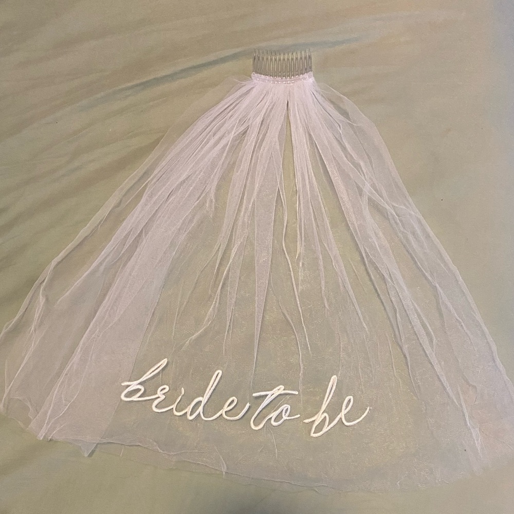 White Bride to Be Veil